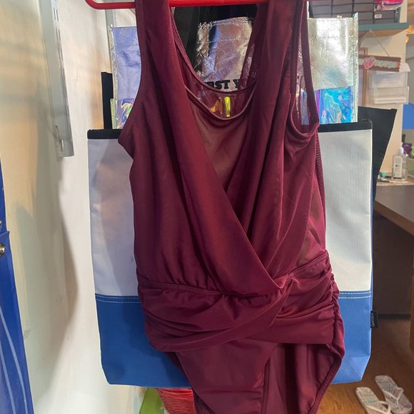 Brand NEW Balera DANCE COSTUME Maroon Size Large Child - Picture 5 of 5